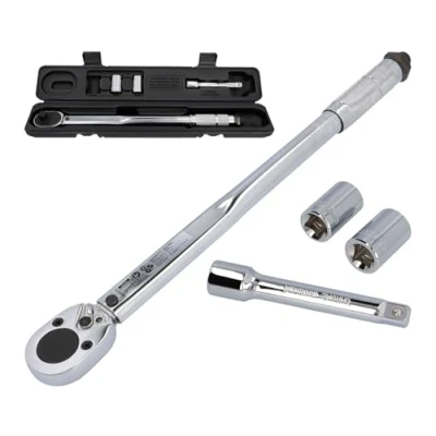 Image of cartrend Torque Wrench for The car, Adjustment Range up to 210 Nm, Drive 1/2 inch (12.7 mm) Square, Hardened, Chrome Plated and Polished Material, with Non Slip Handle