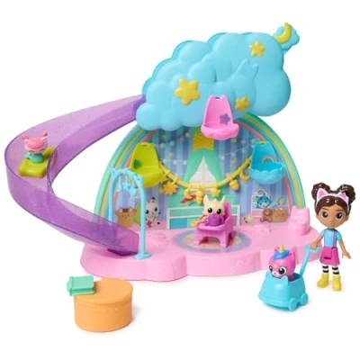 Image of Gabby’s Dollhouse, Kitty Care Ear Purrfect Playroom, 17 Piece Playset with 4 Toy Figures and Dollhouse Furniture, Kids’ Toys for Girls &amp; Boys Aged 3+