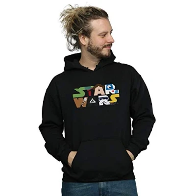 Image of Star Wars Men&#039;s Character Logo Hoodie Black Large