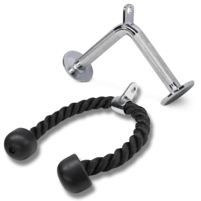 Image of Yes4All Unisex Jxlx cable attachment, D. Tricep Rope + V Bar, 2.2 kg UK