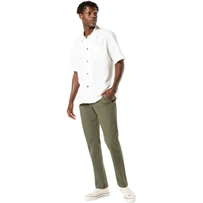 Image of Dockers Men&#039;s Smart 360 Flex Alpha Slim Pants, Green (Dockers Olive 0001), 33W / 34L