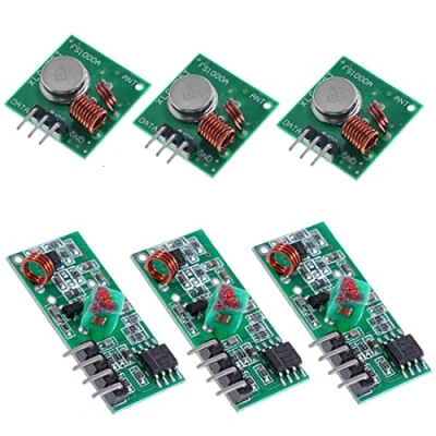 Image of Oiyagai 3pcs 433MHz RF Wireless Transmitter and Receiver Module Kit for Arduino/Arm/McU/Raspberry pi