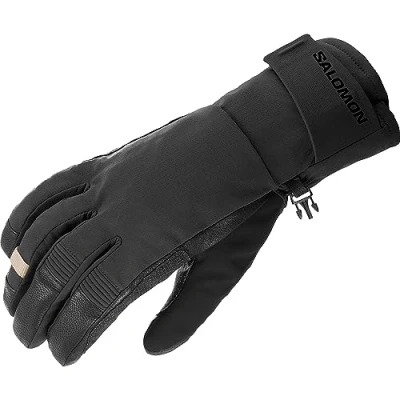 Image of Salomon Qst Gore Tex Unisex Waterproof Gloves Ski Snowboarding Hiking, Weather protection, Durable wear, and Lasting warmth, Black, XS