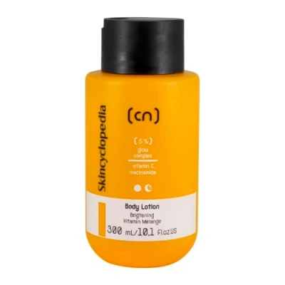 Image of Skincyclopedia 5% Vitamin C Body Lotion with Niacinamide, E, Shea Butter and Almond Oil Illuminating Moisturiser for Women Against Stretch Marks, Hyperpigmentation Back Acne, 300ml