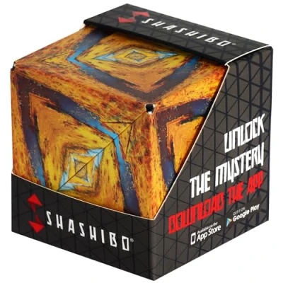 Image of SHASHIBO Shape Shifting Box Award Winning, Patented Fidget Cube w/ 36 Rare Earth Magnets Transforms Into Over 70 Shapes, Download Fun in Motion Toys Mobile App (Wild Series Savannah)