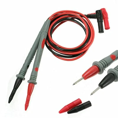 Image of SASHTECH 10A Digital Multimeter Cable Test Leads Probes Volt Red &amp; Black