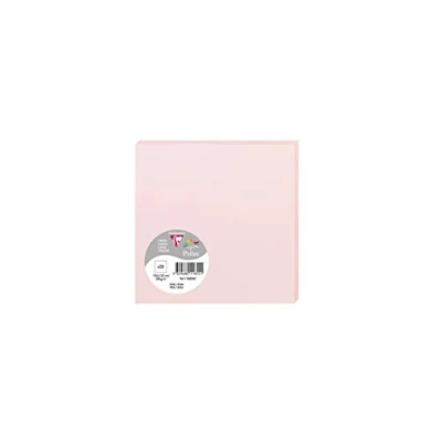 Image of Clairefontaine Ref 11855C Pollen Card (Pack of 25 Sheets) 135 x 135mm Sized, Acid Free, Inkjet &amp; Laser Compatible, Easy to Write On, 210gsm Pink