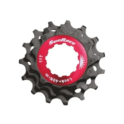 Image of SUNRACE GHIERA R.Libera+3 PIGNONI 11V Unisex Adulto, Nero, Taglia Unica