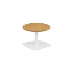 Image of Vivace 600mm Low Table Oak Top and White Legs Ref CH2683WHNO