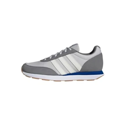 Image of adidas Men&#039;s Run 60s 3.0 Leather Shoes, Grey Three/Core White/Grey One, 6 UK