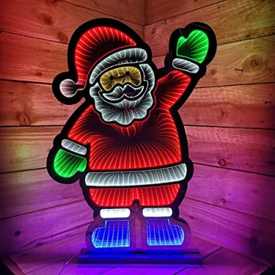 Image of Samuel ALEXANDER 74cm LED Infinity Standing Santa Christmas Decoration
