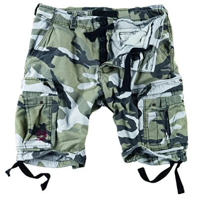 Image of Surplus Raw Vintage Airborne Herren Cargo Shorts, Urban, 7XL