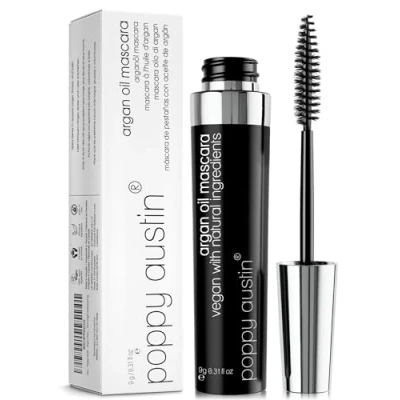 Image of Poppy Austin Vegan Mascara Black Volume And Length Waterproof Gentle, Hypoallergenic Volumising Mascara, Organic &amp; Cruelty Free All Natural For Sensitive Eyes (9 Gram)