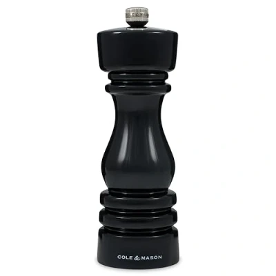 Image of Cole &amp; Mason London 18cm Black Gloss Salt Mill