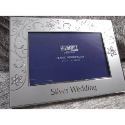 Image of Silver Wedding 25th Anniversary Photo Frame