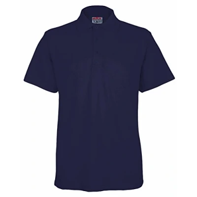 Image of BKS Mens Active Pique Polo T Shirt Size S to 4XL Sports Work Leisure (Large, Navy)