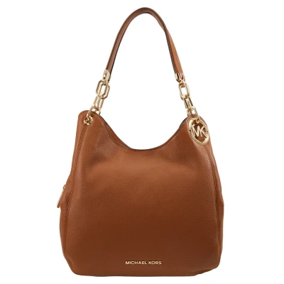 Image of Michael Kors Lillie Chain Totesmall Handbag, Women&#039;s, Size: One Size, Cognac