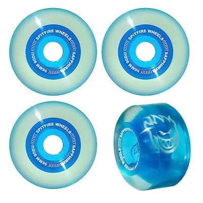 Image of Spitfire Skateboard Wheels 56mm Sapphire 90A Blue, Radial Shape, Polyurethane, 9.0 Ounces
