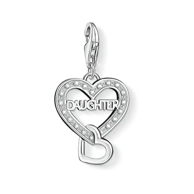 Image of THOMAS SABO Ladies Daughter Charm 925 Sterling Silver 1267 051 14, one size, Silver, Cubic Zirconia