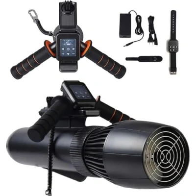 Image of ERSDM Underwater Scooters,130minsBrushless Thruster Set,10Km/h Electric Sea Scooter,Diving Scooter for Kayaks/Inflatable Boats/Paddle Boards (4000 mAh+handle)