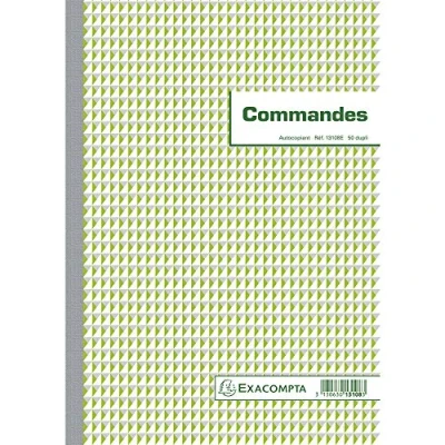 Image of Exacompta Ref. 13108AE 1 Manifold COMMANDES 50 numbered carbonless sheets in 2 copies (1 original + copy) A4 format made France