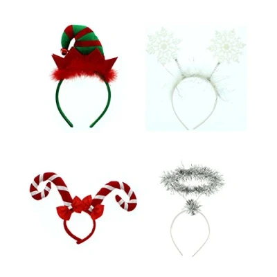 Image of Zac&#039;s Alter Ego Pack of 4 Assorted Christmas Headbands/Head Boppers