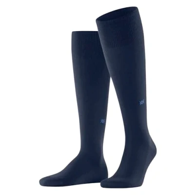 Image of Burlington Men&#039;s Leeds M Kh Cotton Wool Long Plain 1 Pair Knee High Socks, Blue Royal 6879, 6.5 11