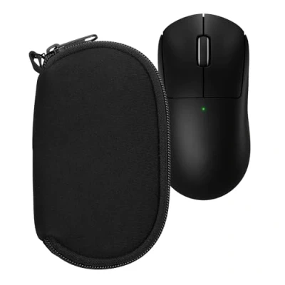 Image of kwmobile Neoprene Case Compatible with Logitech G PRO X Superlight 2 for Mouse Soft Pouch Carry Bag Black