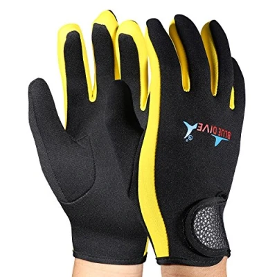 Image of 1 Pair Warm Gloves, Swim Gloves for Snorkeling, Paddleboard, Kayaking (S yellow) Water Sports