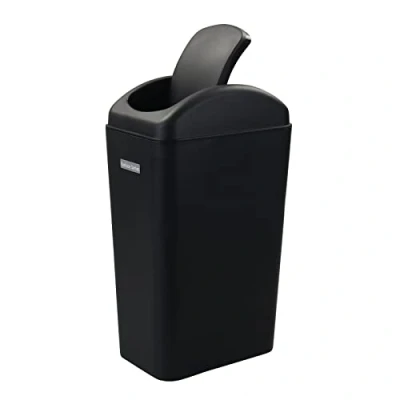 Image of Buyitt Plastic Swing Bin Trash Bin, Waste with Lid, 14 L, 1 Pack