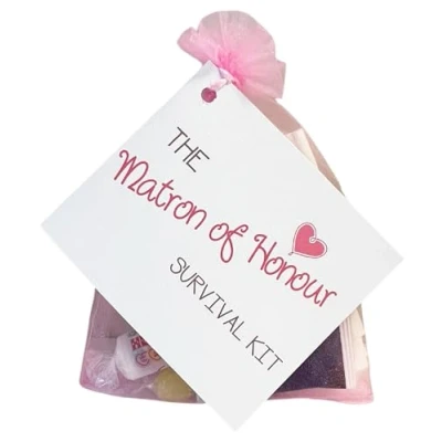 Image of Matron of Honour Gift. Novelty Survival Kit. Thank You Gift &amp; Card Keepsake.