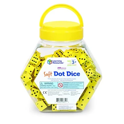 Image of Learning Resources Soft Foam Dot Dice Set of 200 , 1.5 cm