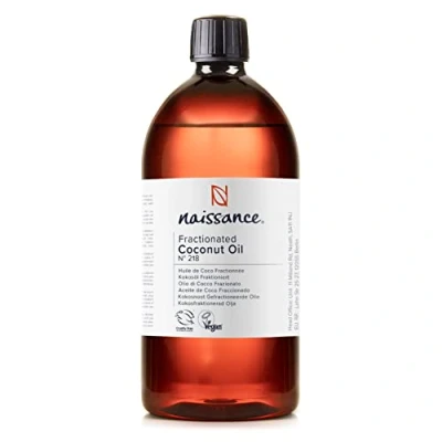 Image of Naissance Liquid Fractionated Coconut Oil (No. 218) 870ml 100% Pure Natural for Skin, Hair, Lip Gloss, DIY Beauty Recipes, Aromatherapy, Massage, Cuticules Cruelty Free, Vegan