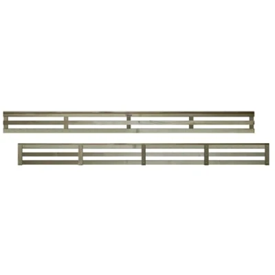 Image of 6ft x 0.5ft (183cm 15cm) Premier Vogue Horizontal Venetian Slat Style Urban Garden Capped Flat Top Trellis [Width: 1830mm Height: 150mm] Modern Design Fence Topper Wall Plant Climbing