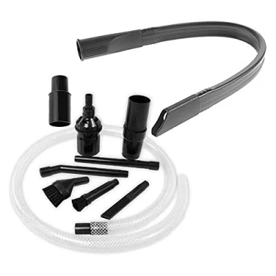 Image of Spares2go PC Desk Car Valet Mini Micro Attachment Kit + Flexible Crevice Tool compatible with Shark Vacuum Cleaner (35mm)