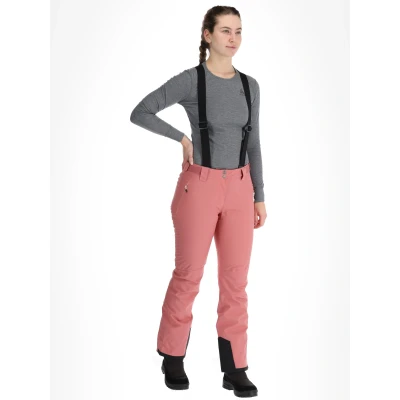 Image of Dare 2b Womens Diminish Waterproof Ski Salopettes Pants, Scrim Lined &amp; Adjustable Waist Hem Perfect for Winter Outdoors Snow Sports Dusty Rose