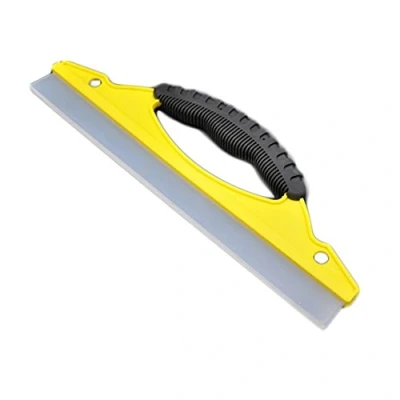 Image of meioro Car Glass Scraper blades,D Sharp Silicon Water Wiper Dryer Squeegee Vehicle Windshield Window Wash Cleaning (D shape yellow)