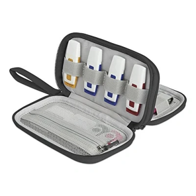 Image of BUBM Double Layer USB Flash Drives Carrying Case,Travel Organizer for Key Drives/USB Memory Sticks/U Disk/Cables and Other Electronic Accessories (Large, Black)
