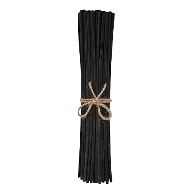 Image of nongcunren 10 inch 100 PCS Natural Rattan Wood Reed Diffuser Sticks Essential Oil Aroma Replacement (Black)