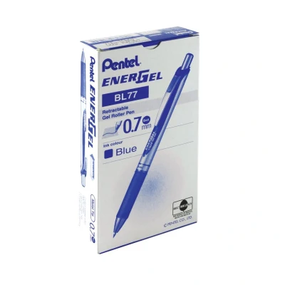 Image of Pentel EnerGel Xm Retractable Gel Pen Medium Blue (Pack of 12) BL77 C