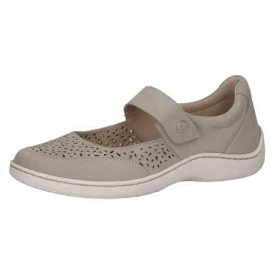 Image of CAPRICE Women&#039; 9 22156 42 Ballet Flats, Lt Grey Nubuc, 6 UK