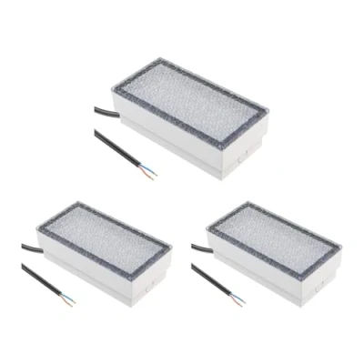 Image of ledscom.de 3 LED Paving Stone Ground recessed Light CUS for Outdoors, IP67, Angular, 20 x 10cm, 2.8 W, 251lm, Warm White