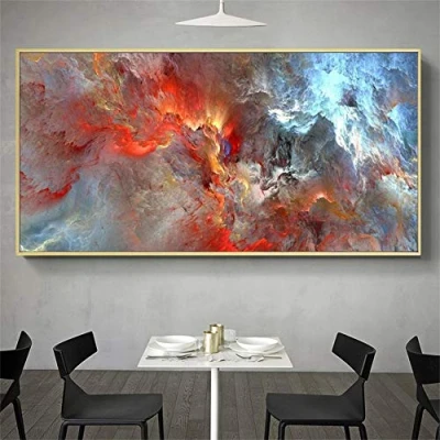 Image of Large DIY 5D Diamond Painting Kits for Adults Kids Full Drill Abstract Cloud Crystal Rhinestone Embroidery Cross Stitch Art Craft Home Wall Decor Gift Round Drill,30X90cm