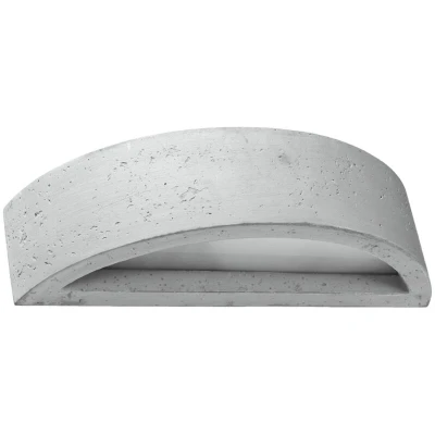 Image of Atena Up &amp; Down Wall Lamp Concrete Grey, 40cm