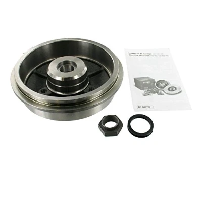 Image of 424743 Brake Drum SKF VKBD 0122 with integrated wheel bearing 201mm PEUGEOT: 106 II Hatchback