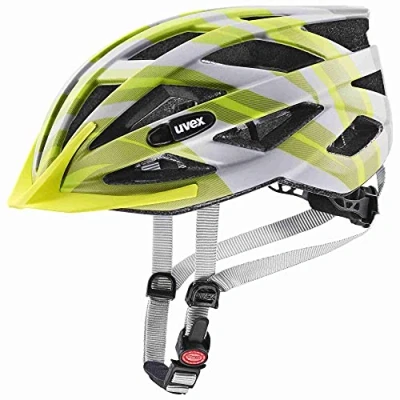 Image of uvex Air Wing cc Lightweight All Round Bike Helmet for Men &amp; Women Individual Fit Washable Interior Grey Lime Matt 52 57 cm