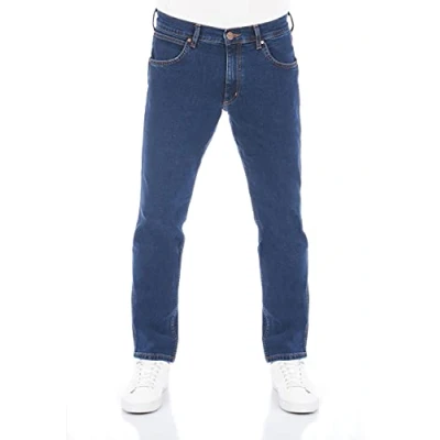 Image of Wrangler Greensboro Men&#039;s Jeans Regular Fit Trousers Denim Stretch Cotton Blue Black W30 W44, Chip (Wss3lq46a), 34 W/30 L