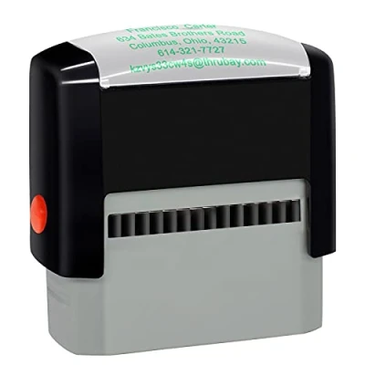 Image of Personalised Stamp (70 x 25mm 5 Lines) Custom Self Inking Rubber Stamps Return Address