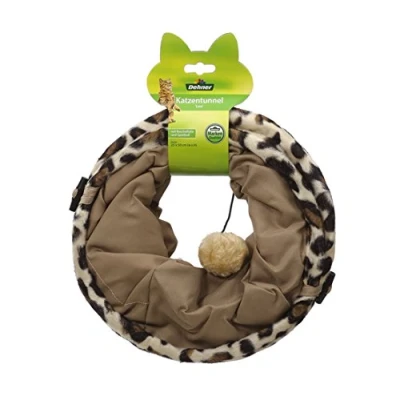 Image of Cat Tunnel Stretcher Leo, Diameter 25 cm Length 50 cm, Polyester/Metal/Brown