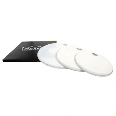 Image of Remo drumhead Ambassador White roughened ProPack 10 inch, 12 16 inch PP 1392 BA